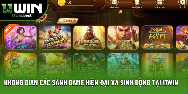 Không gian các sảnh game hiện đại và sinh động tại 11Win Không gian các sảnh game hiện đại và sinh động tại 11Win